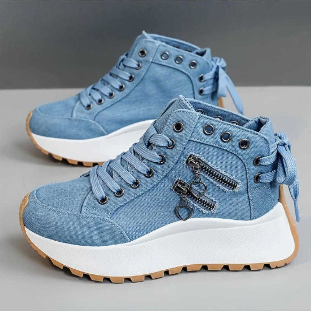 Designer Women Sneakers High Top Denim Canvas Shoes Platform Sneakers