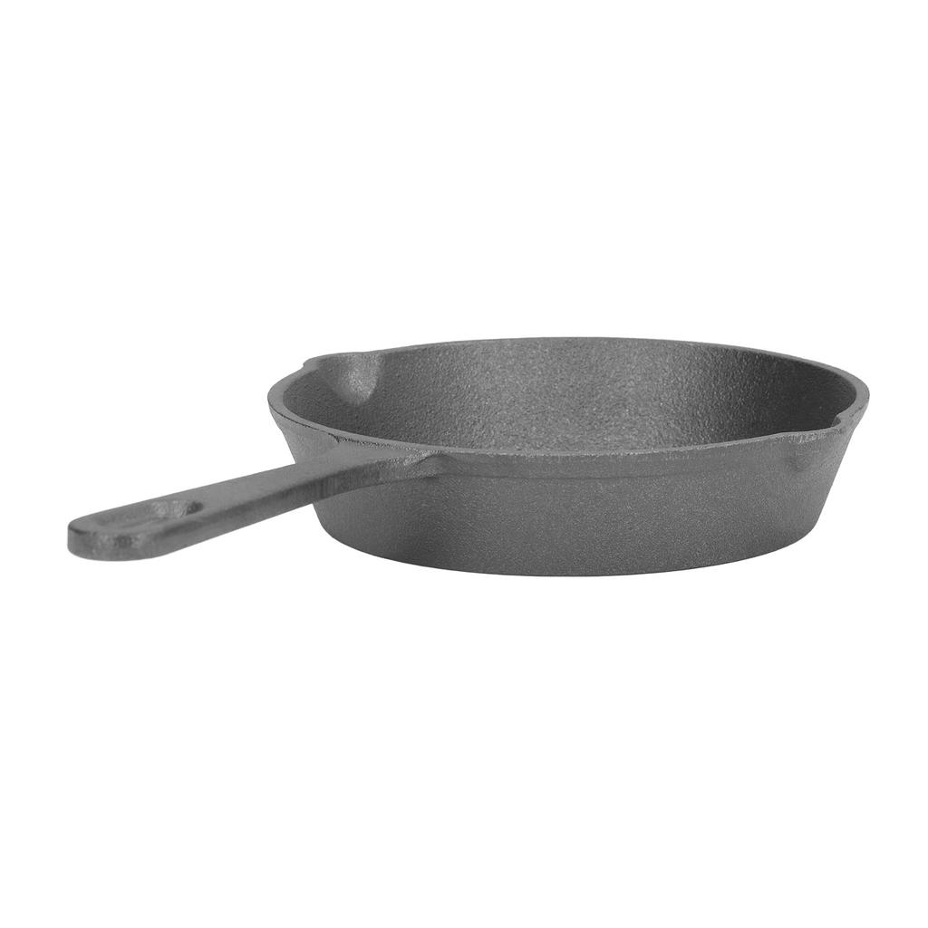 14CM Diameter Cast Iron Mini Frying Pan Flat Bottomed Non Stick Frying Pan for Household Kitchen