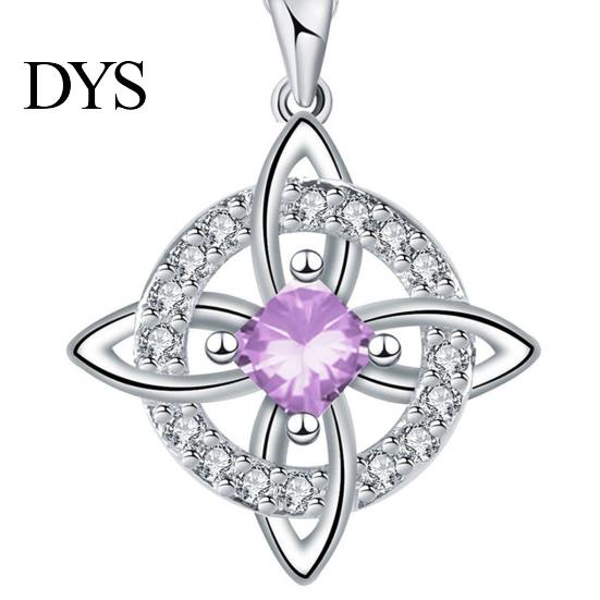 Birth Month Stone Necklace Celtic Knot Witches Birthstone Sparkling Symbol Magic Wiccan Spiritual Jewelry Gift for Women Mom Wife Girlfriend