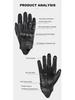 SUOMY Leather Motorcycle Riding Gloves - Touchscreen, Wear-Resistant for Men & Women