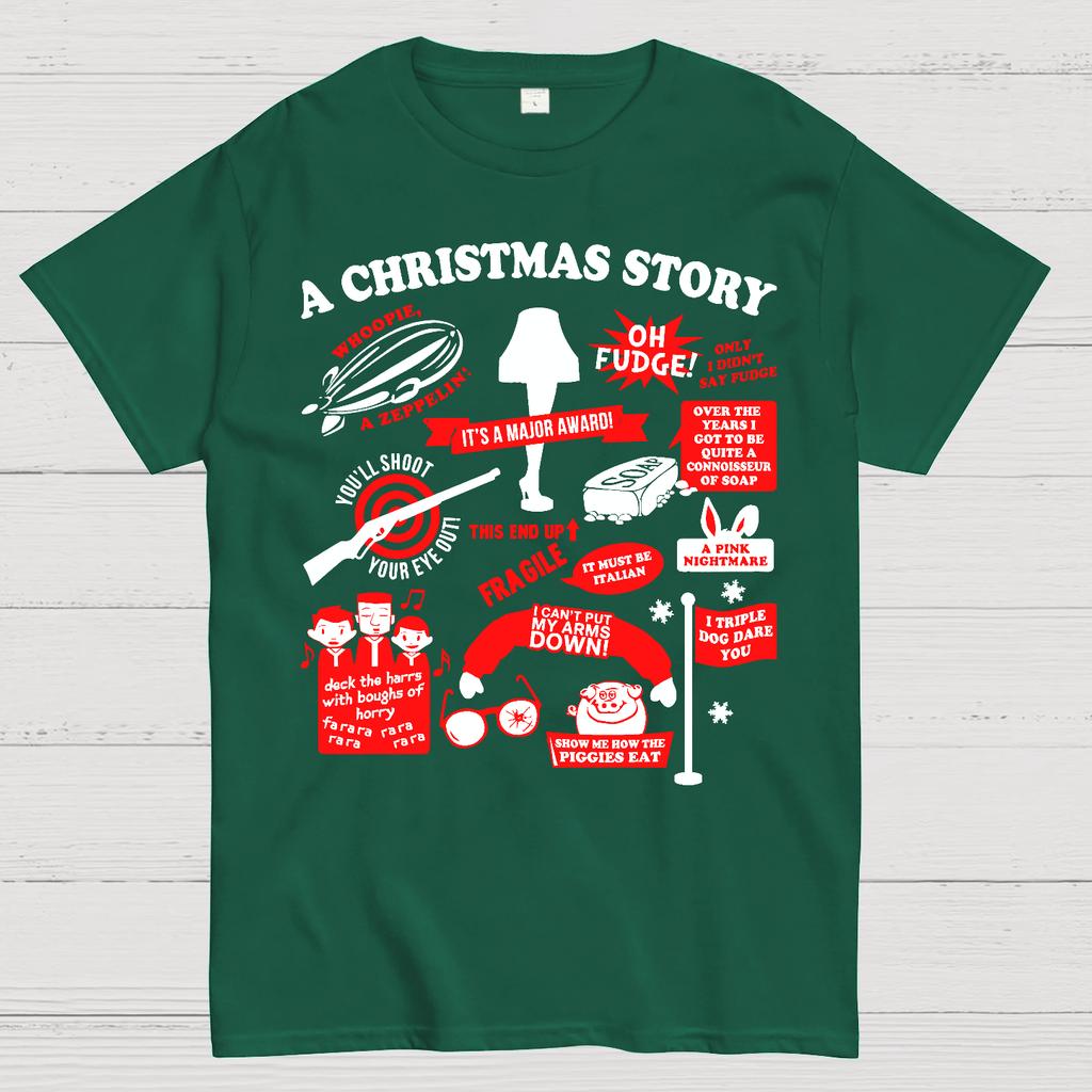 Christmas Story Quotes Cotton Summer Casual Cool Loose T-Shirt