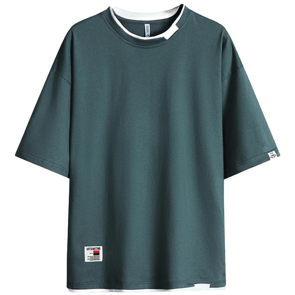 

short summer round cut and sports casual large size Men s T-shirt, sleeve, clothing, plain, collar, comfortable, sewn, shirt, clothing, shirt, shirt,