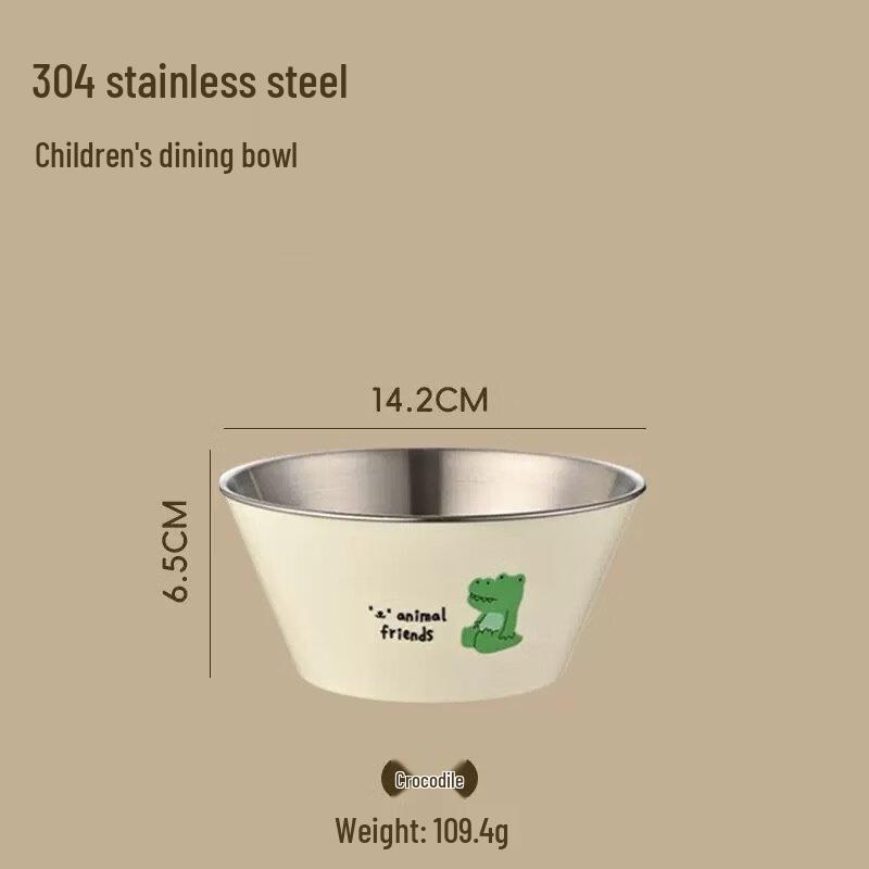 

Zhishi 304 Steel Double-Layer Children s Bowl