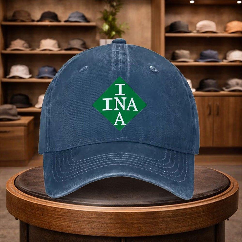 INA Printed Baseball Cap Casual Duck Tongue Hat Fashionable Hat Outdoor Adjustable Casual Hat Suitable for Traveling Seas