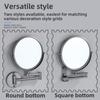 8 Inch Wall Mounted Bathroom Mirror Makeup Mirror 3X Magnifying Touch Vanity Cosmetic Mirrors No Light Style