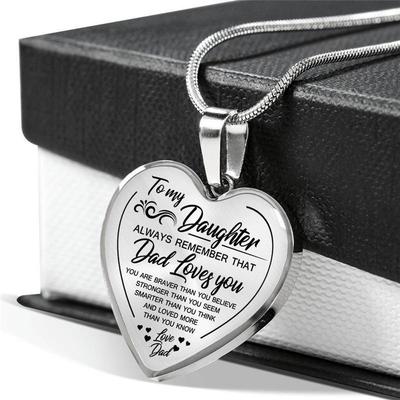 Amor de papá: Collar con colgante de corazón para hija - Regalo de amistad personalizado