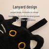 Black Cat Hanging Hand Towel - Absorbent, Non-Shedding Kitchen Cloth & Kids Handkerchief with Heat Insulation.