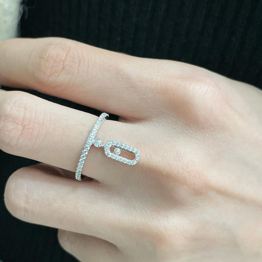 

2024 Новый Горячий Бренд Винтажные Женские Кольца Роскошные Ювелирные Изделия Для Женщин Подвижный Бриллиант Дизайнерская Мода Чистое Серебро 925 пробы Женские Кольца для Вечеринки 8