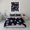 Ballet Swan Princess Pattern Bedding Duvet Cover Set  (1*Duvet Cover 2*Pillowcases, without duvet insert)