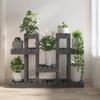 VidaXL Plant Stand Grey 104.5x25x77.5 Cm Solid Pine Wood 822099