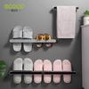 Bathroom No-Drill Slipper Rack Bathroom Storage Rack Shoe Organizer Toilet Wall-Mounted Towel Rack