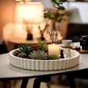 Dekorative Schale mit Wellenrand, modern, runde Form, multifunktionale Schale, neue Aufbewahrungsschale, Couchtisch