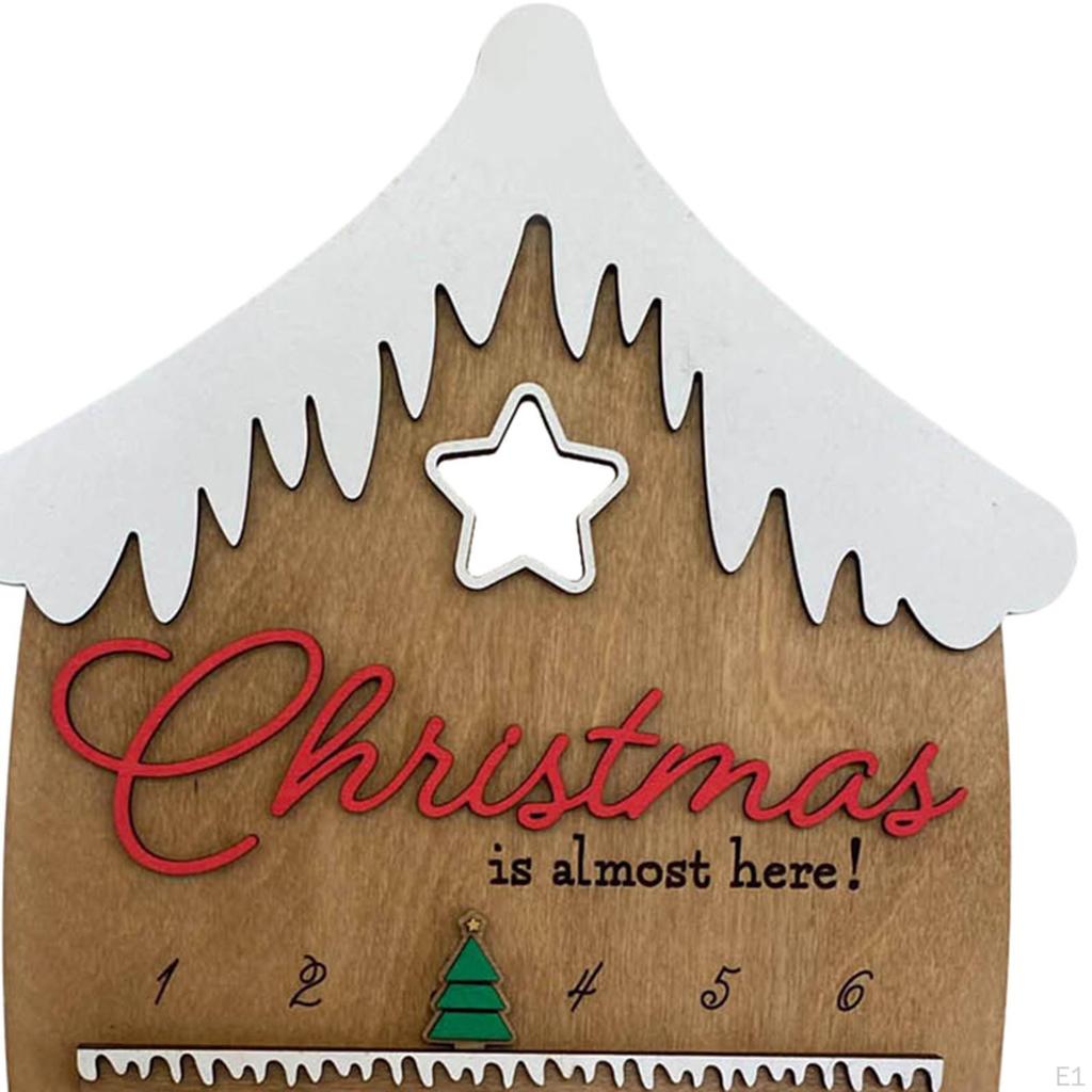 Calendar for Christmas, Christmas Wooden Wood Advent Decor Indoor Living Room