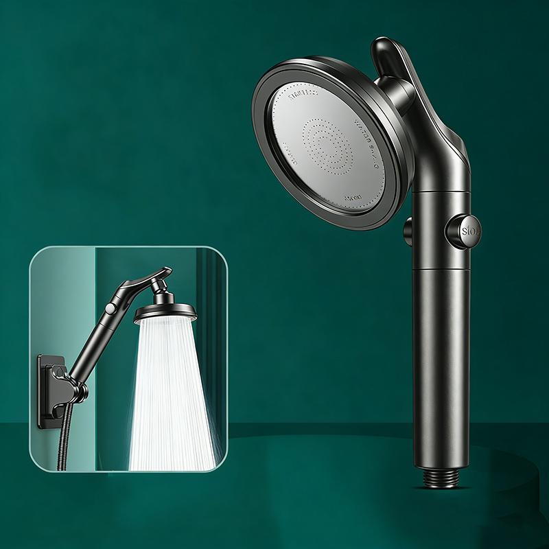 Pressurized Shower Head Bathroom 360° Rotatable Elbow Pressurized Large Water Outlet Shower Set Hand Shower серый