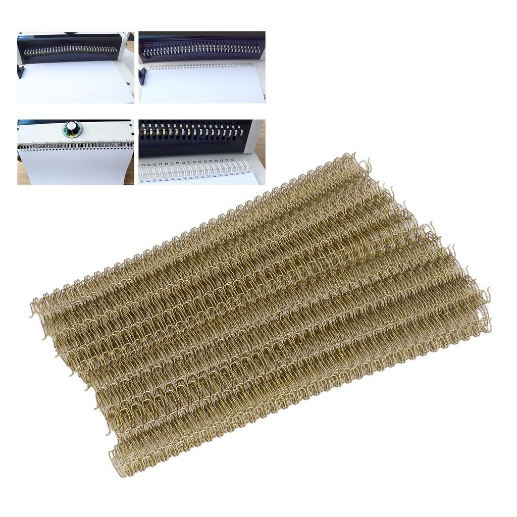 100 Stück Doppeldraht-Bindespirale 100 Blatt Kapazität 3:1 Teilung 34 12,7 mm Durchmesser Set-Kit für Papier