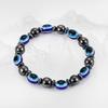 New Arrival Turkish Evil Eyes Bracelet Hematite Stone Therapy Health Care Magnetic Bangle Yoga Bracelets for Women Men Jewelry