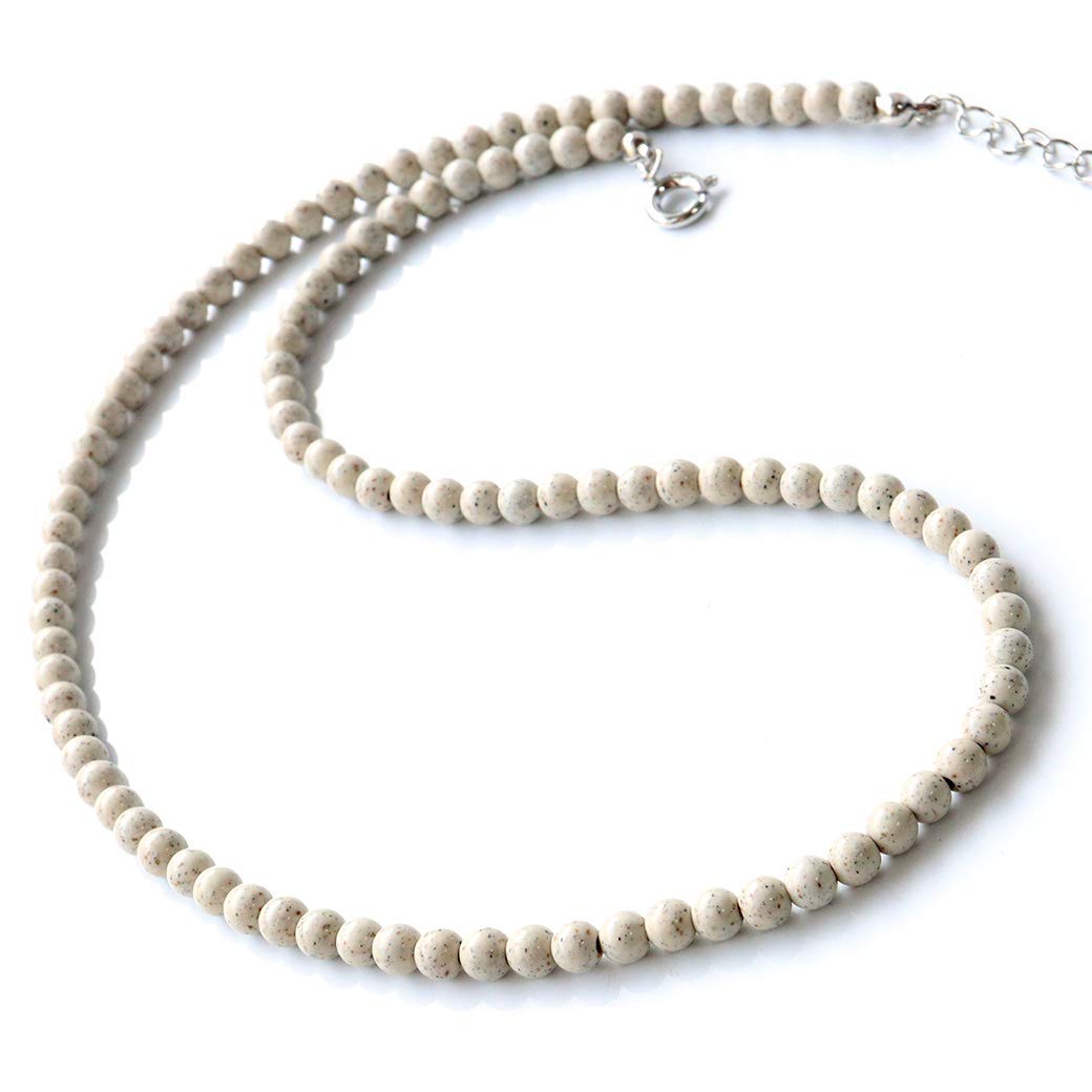 

[GOLD STONE] Beitou Stone Necklace, 4mm, 40cm Long, Made in Taiwan, Negative Ion Measured, Radium, Genuine