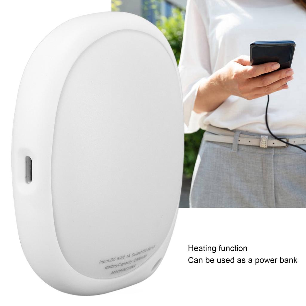 Re Able Hand Warmer Men Women Portable Electric Hand Warmer Power Bank with LED Light Gift