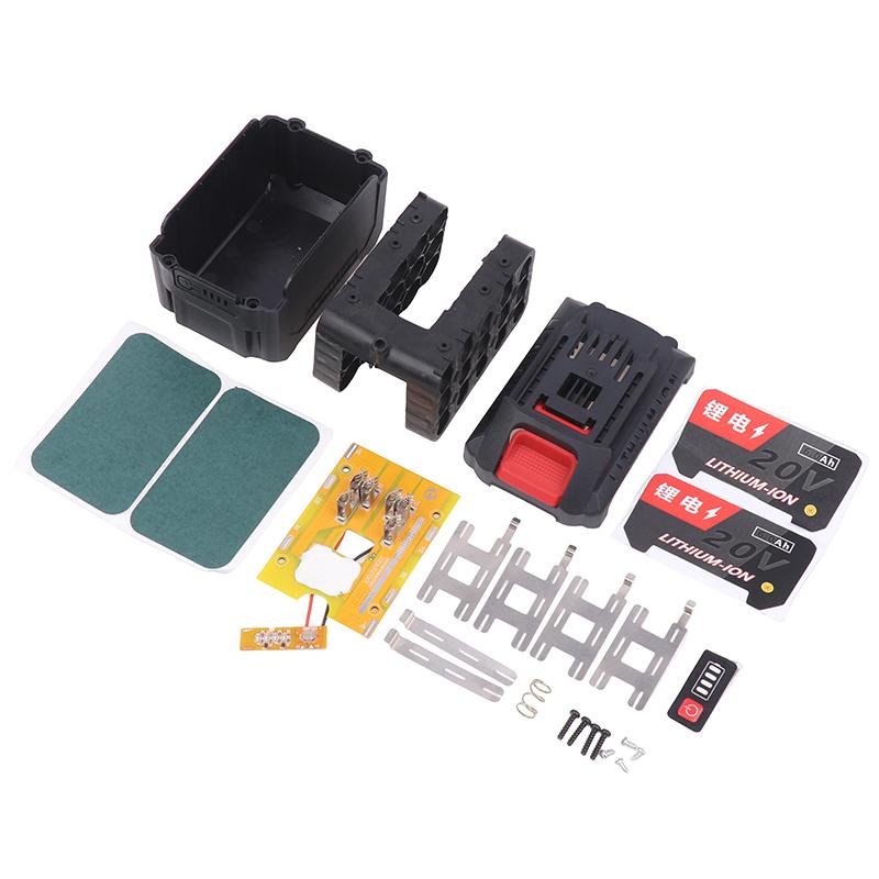 Vickers Battery Case Storage Box Shell PCB Charging Board 5/10/15/20 Cores Plastic Battery Case Power Tool Accessories