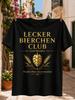 Elegant Graphic With Golden Hop Cone Wheat And Lecker Bierchen Club Gold Member Gerunisex Front Print Unisex All Tshirt