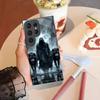 Men's trendy dark wind mask men's ruthless Samsung A54 mobile phone case s25ULtra glass case s22Plus