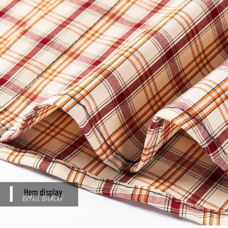 Hengyuanxiang Men's Summer Plaid Shirt