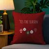 Snowman And Red Santa Claus Printed Pillow Cover Home Decoration Living Room Home Office Decoration Pillowcase