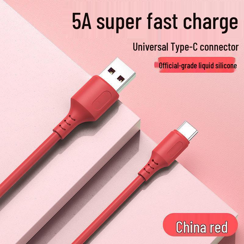 Liquid Macaron 5A Fast Charging Universal Flash Cable for Huawei & Xiaomi Type-C - Hot Seller