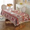 Bohemian Geometric Pattern Tablecloth Cotton Linen Rectangular Dining Table Cover Tea Table Runner
