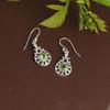 Peridot Silberohrring, August Geburtssteinohrring, 925 Sterlingsilber Handgefertigter Schmuck, Geschenk für Sie, Damenschmuck
