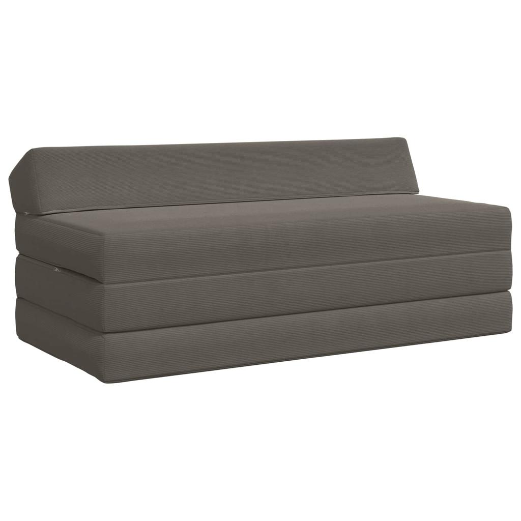 Folding Sofa Bed Light Grey 120 x 60 x 49 cm Fabric