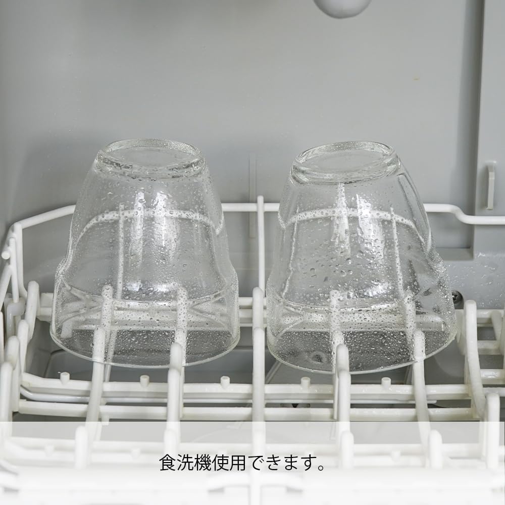 HARIO Heat Resistant Stack Glass Set of 2 260mL Heat Resistant Glass Stackable MicrowaveDishwasher Safe Made in Japan HARIO Glass HSG-1624