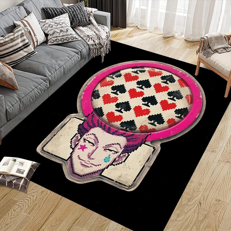 Hisoka Home Sofa Decoration for Living Room & Bedroom, Non‑Slip Play Flannel Floor Mat for Game Room
