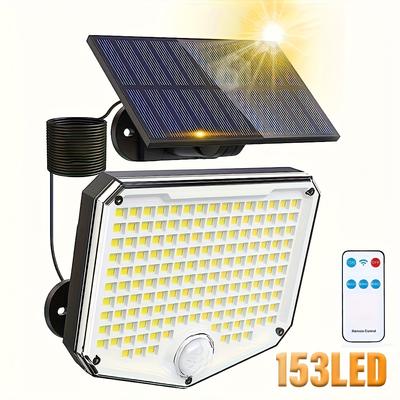 Outdoor Solar Flood Light 153 LED Solar Outdoor Wall Light with Adjustable Angle for Porch Patio Garage Camping Lights