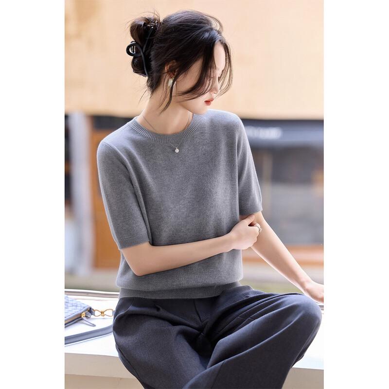 Srcr Women s 100% Merino Wool Short Sleeve Knit Tee 38