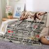 1pc Romantic Messages from Wife Blanket - Perfect Gift for Birthdays, Christmas & Halloween- Soft, Warm & Versatile yy250909108