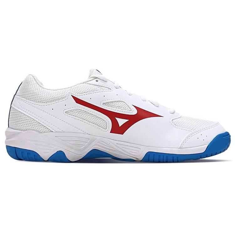 Mizuno Cyclone Speed CN Slip Resistant , Abrasion Resistant , Breathable Low top Training Shoes Unisex White Blue Red (Unisex) Training Shoes
