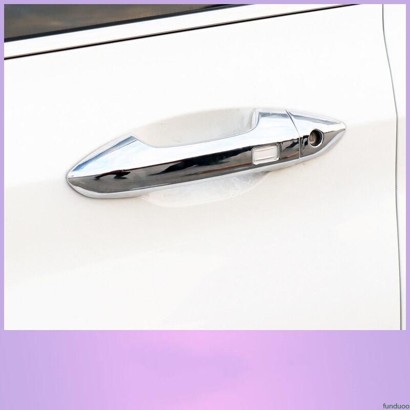 For Geely Coolray 2018    Carbon Fiber Chrome Car Door Handle Bowl Cover Decor Trim Sticker Styling