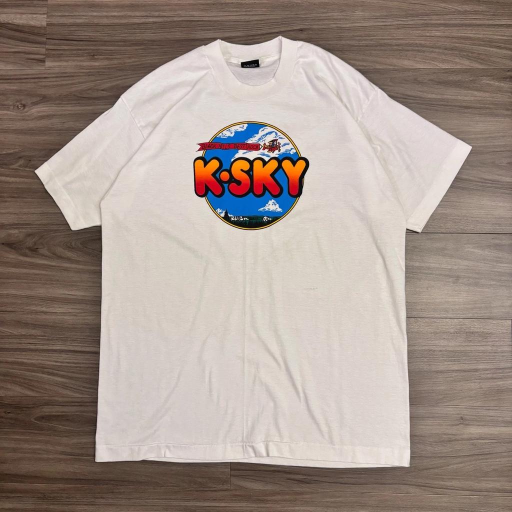 80s / Vintage K-SKY Radio Tee Screen Stars Best Made USA Single Stitch Rock XL