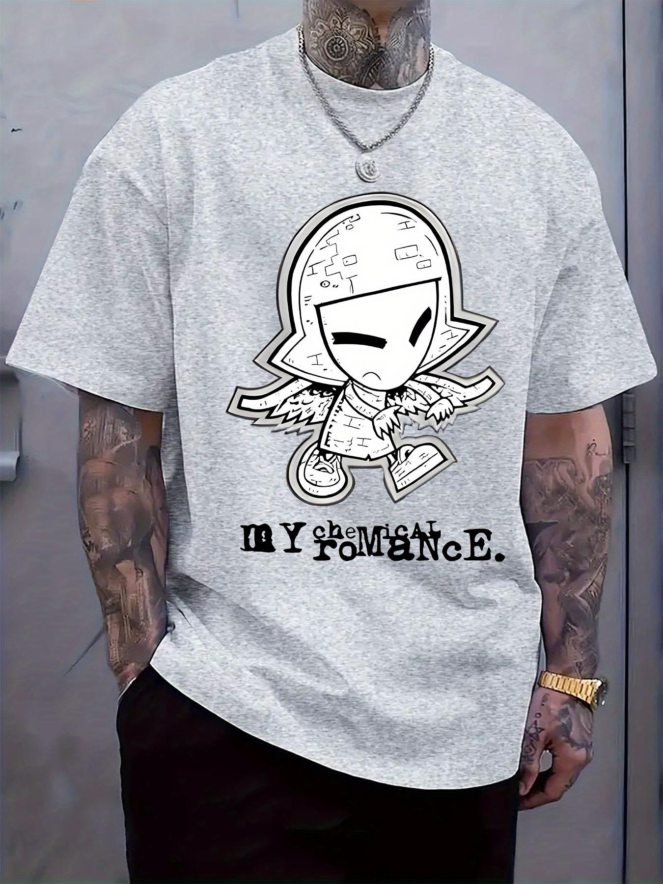 MY CHEMICAL ROME Graphic Tshirt - White Casual Crew Neck ... XXXXL