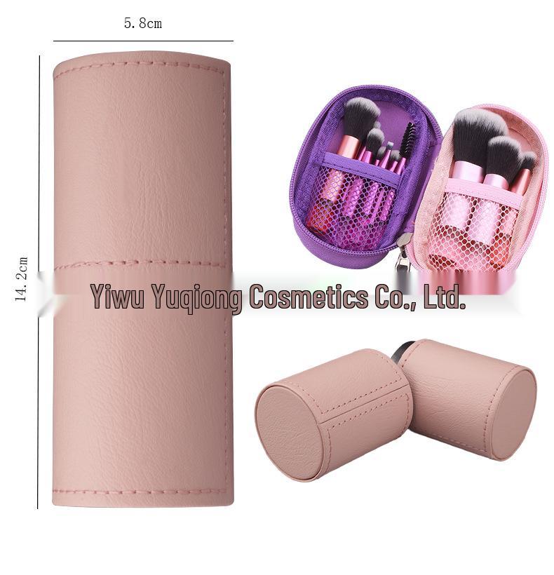 Crystal Handle 10-Piece Mini Makeup Brush Set: Portable Travel Contouring, Eyeshadow & Powder Beauty Tools.