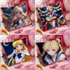 Sailor Moon Usagi Tsukino Anime Plush Pillow Cover Soft Short Plush Cushion Cover For Sofa Bedroom Home Decor Gift Decoration