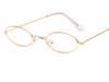 Retro Small Oval Sunglasses Woman Lentes De Sol Vintage Brand Shades Metal Color Sun Glasses for Female Fashion Designer Lunette