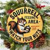 Retro Vintage Round Metal Sign with Nuts Design for Bar Cafe Wall Decor