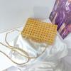 Vintage Dinner Clutch Bag Rattan Acrylic Bag Shoulder Bag Chain Messenger Women'S Bag