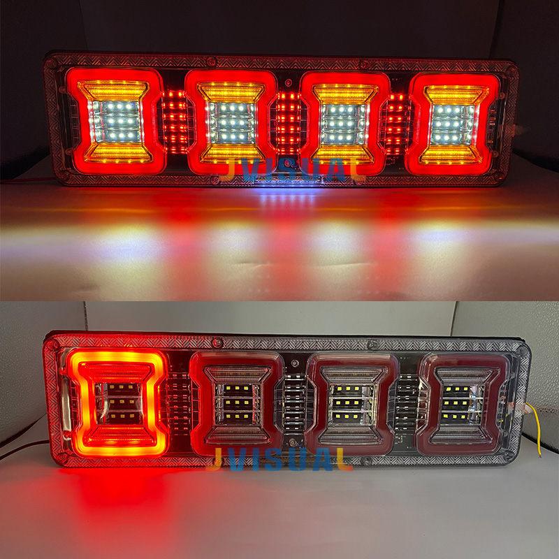 2x 46cm Waterproof LED Truck Trailer Lorry Caravan Taillight Warning Light Rear Taillight Stop Lorry Bus Brake Reverse Turn Lamp