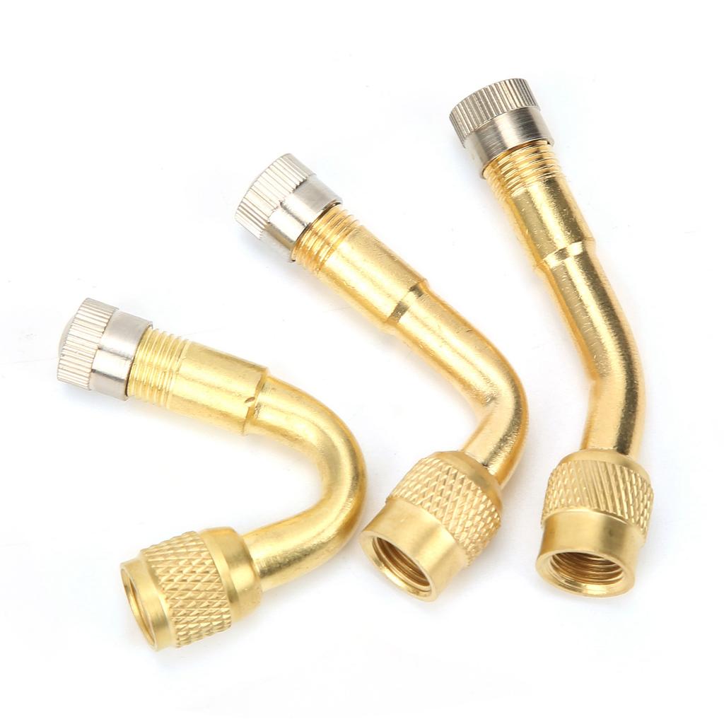 Brass Tire Valve Extender 90 degrees  135 degrees  45 degrees  Valve Stem Extension Adapter for Car Motorcycle Bike