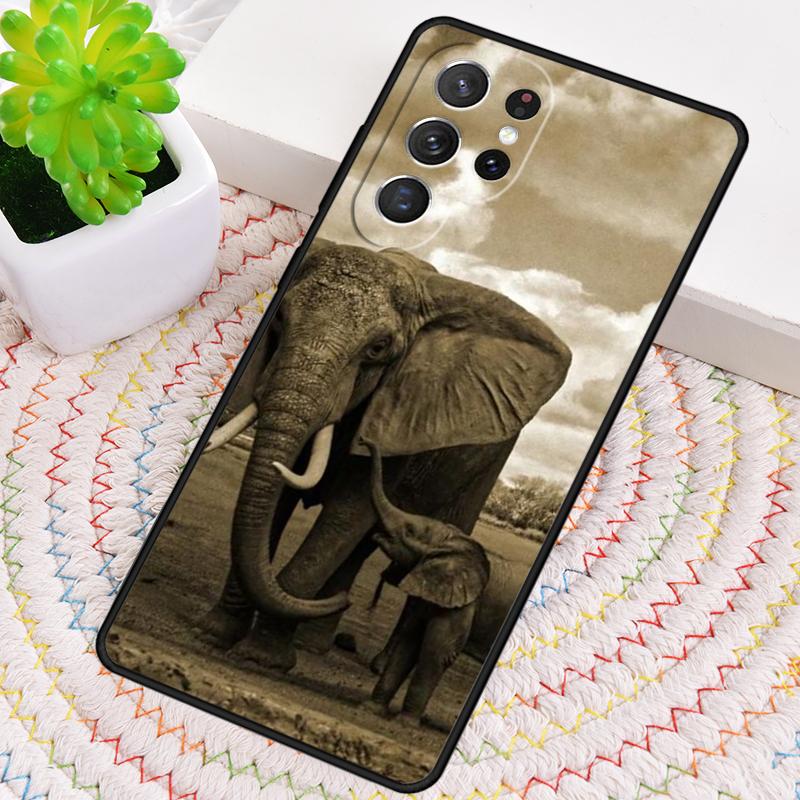 Elephant-Sepia Phone Case for Samsung Galaxy Note 10 Pro S26 Ultra S23 S24 FE S25 S21 S22 PLUS Shockproof Cove