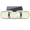 Solare Halbkreis 160LED Dreikopf-Wandleuchte mit Bewegungssensor, IP65 Außenbereich Sicherheit