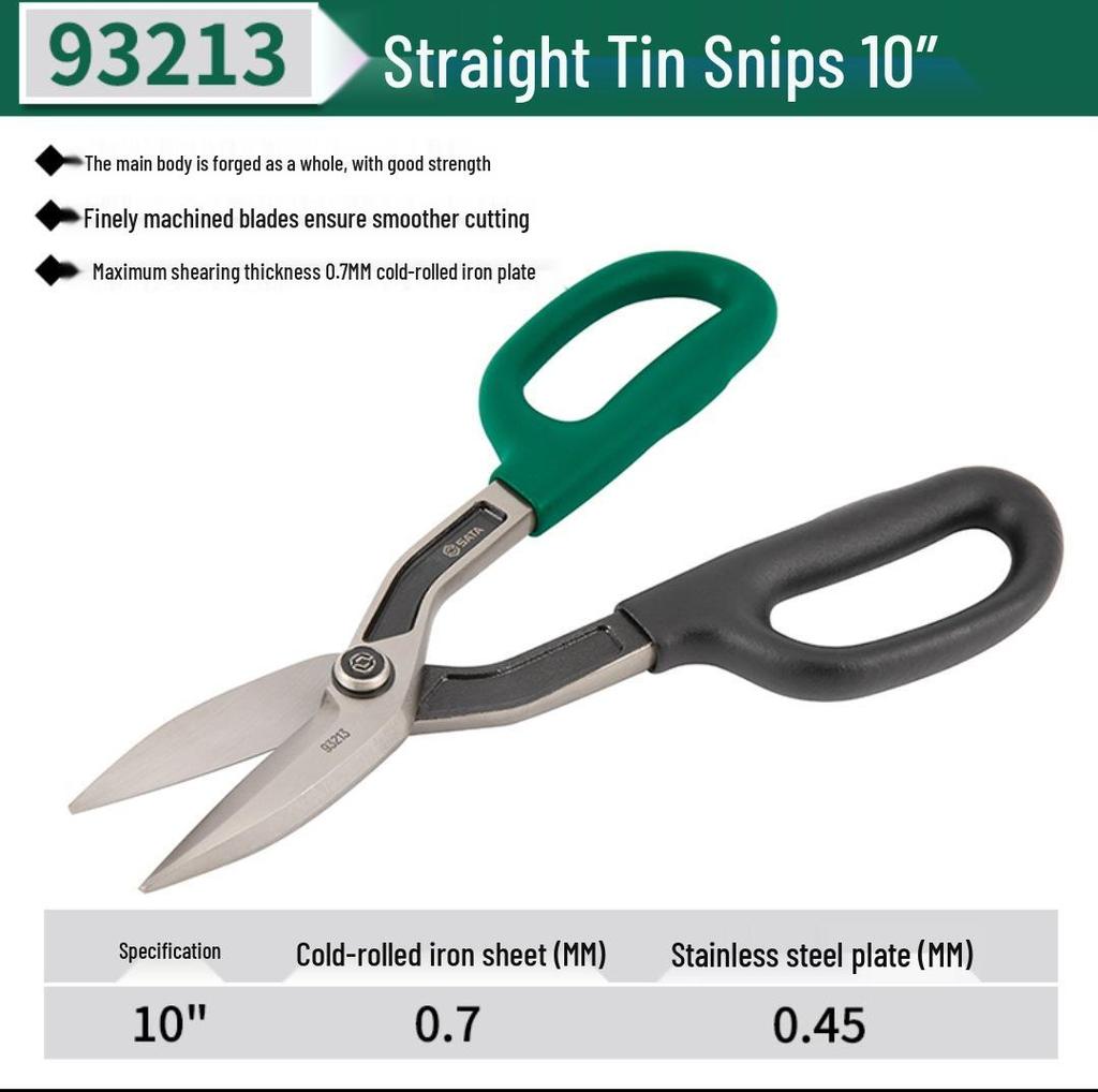 SATA 93211/13/16/19 Heavy-Duty Stainless Steel Tin Snips & Industrial Scissors